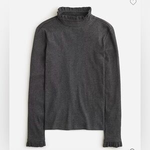 J. Crew Charcoal Gray Ribbed Turtleneck Top